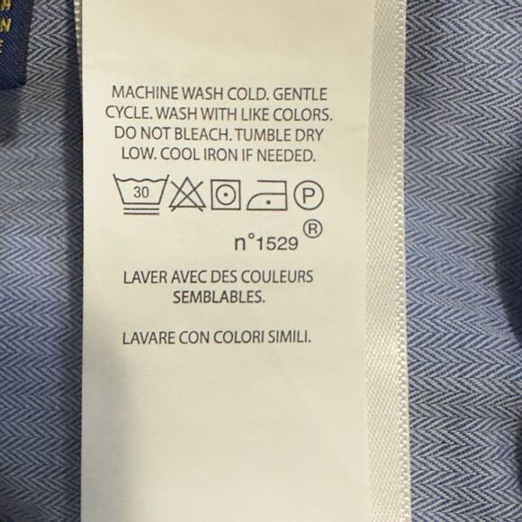 Polo Ralph Lauren Mens Stretch Classic Fit Pants 34X30 Navy Blue Chino Trousers - Picture 9 of 9